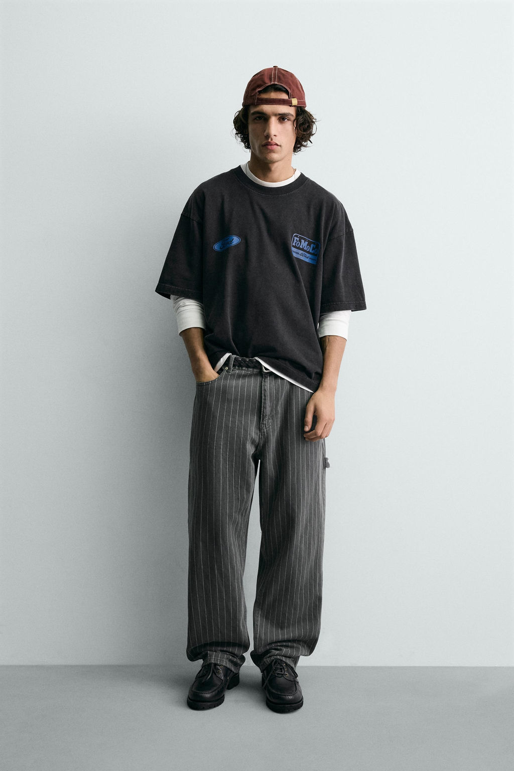 PINSTRIPE BAGGY FIT TROUSERS - Zara фото 11