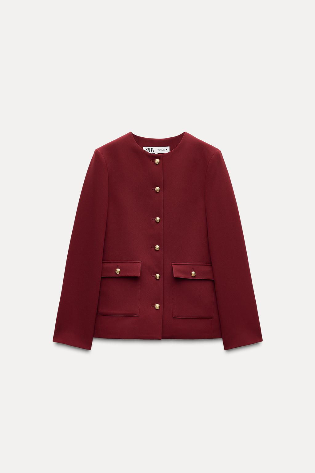 ZW COLLECTION BUTTON BLAZER - Zara фото 6