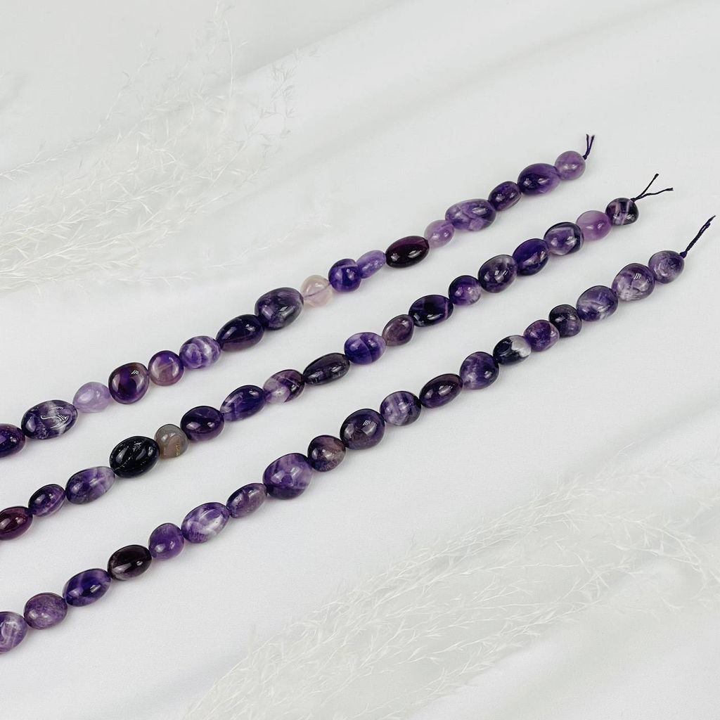 Бусины для украшений из Аметиста (галтовка) 40 см