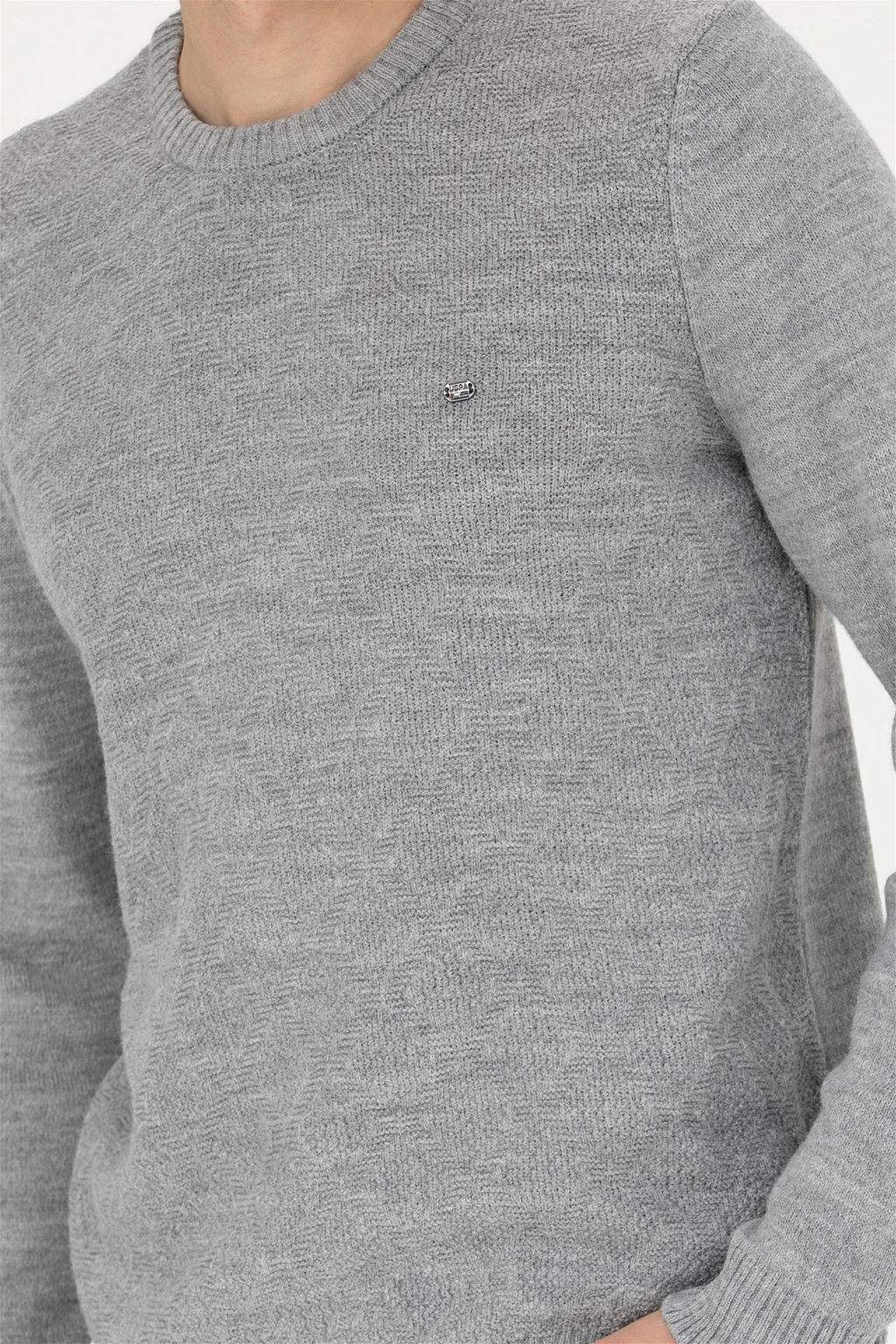 Мужской серый меланжевый свитер - U.s. polo assn фото 6