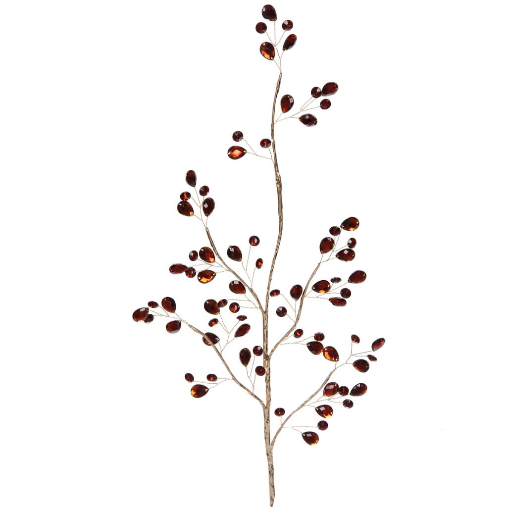 Ветка декоративная "Изящный шарм" 76 см, Шоколад