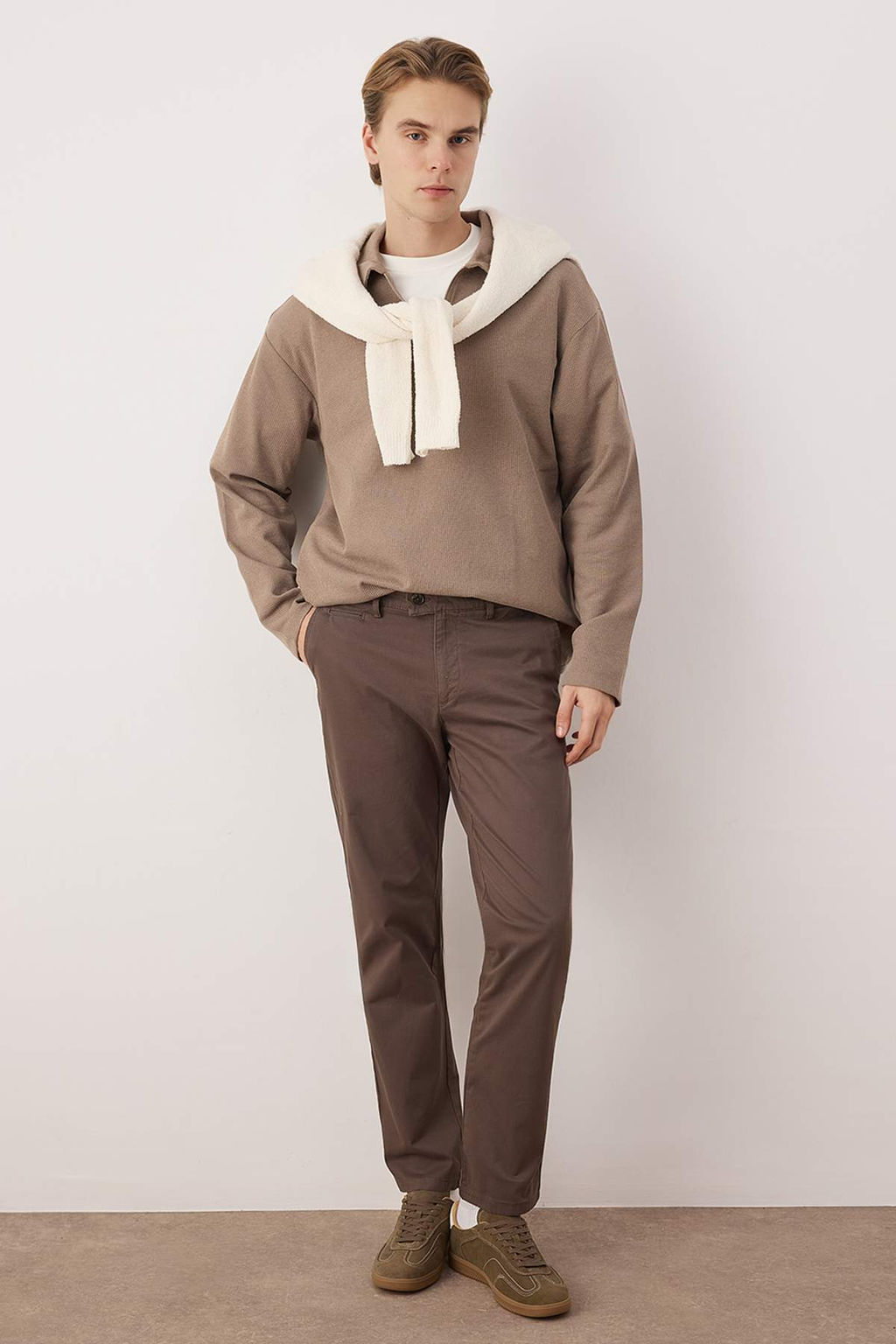 Siyah Erkek Dokuma Esnek Kumas Pantolon TMNAW26PL00033 - Trendyolmilla фото 24