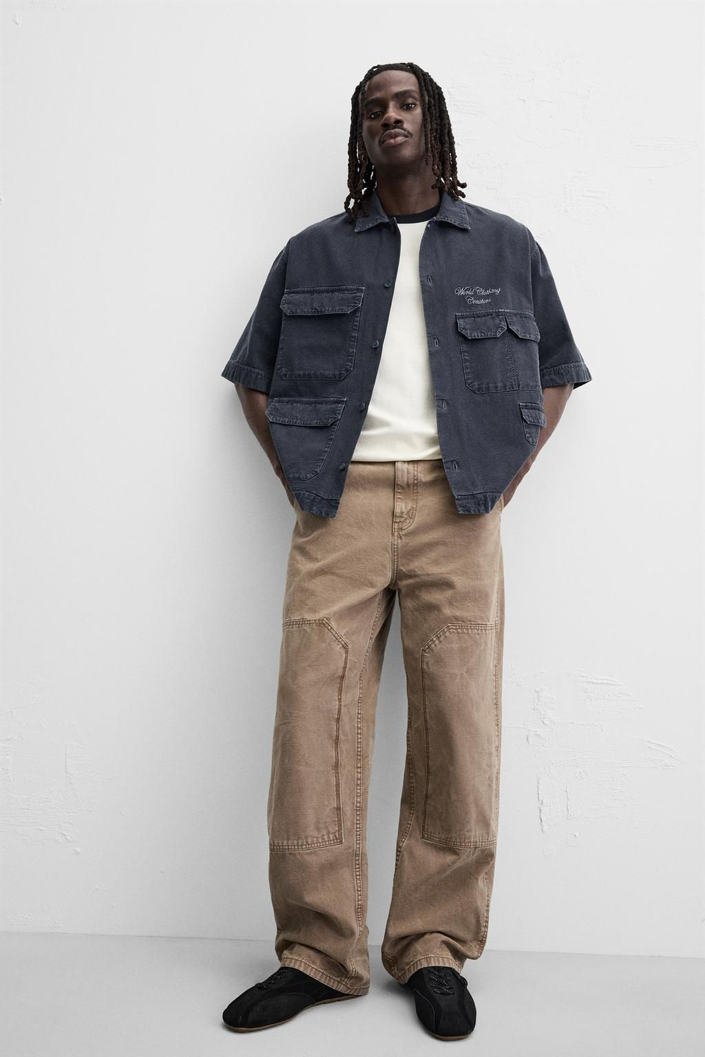 UTILITY EMBROIDERED POCKET SHIRT - Zara фото 6