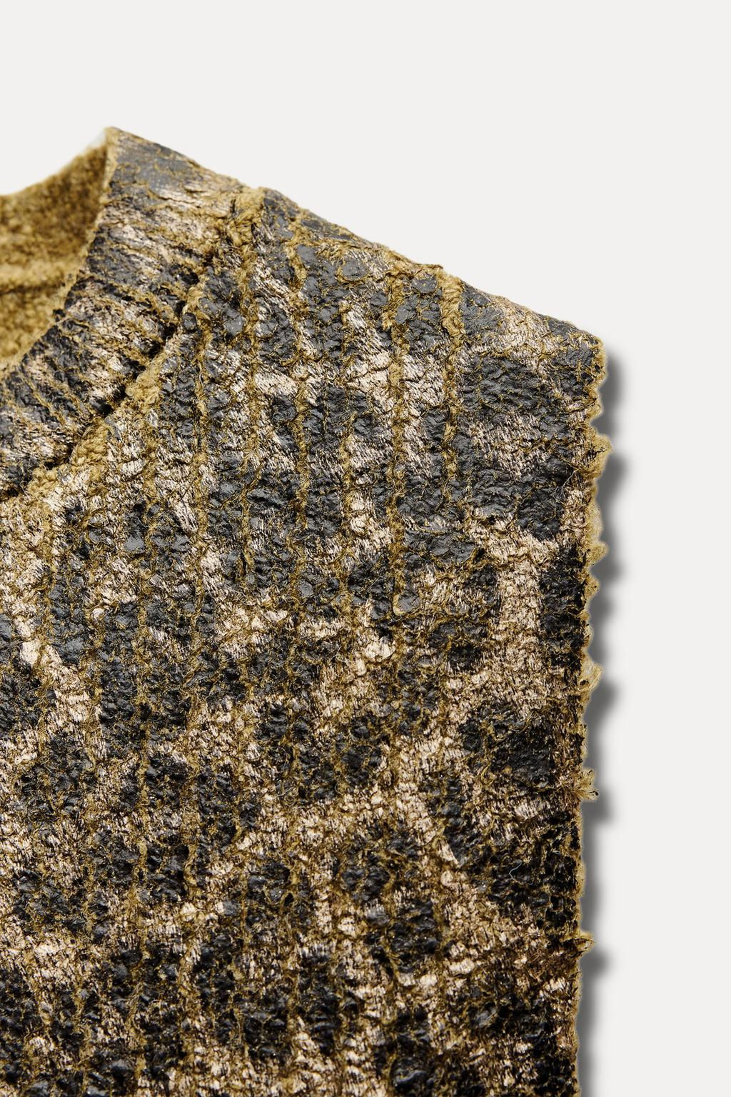 ANIMAL PRINT FOIL WAISTCOAT - Zara фото 5
