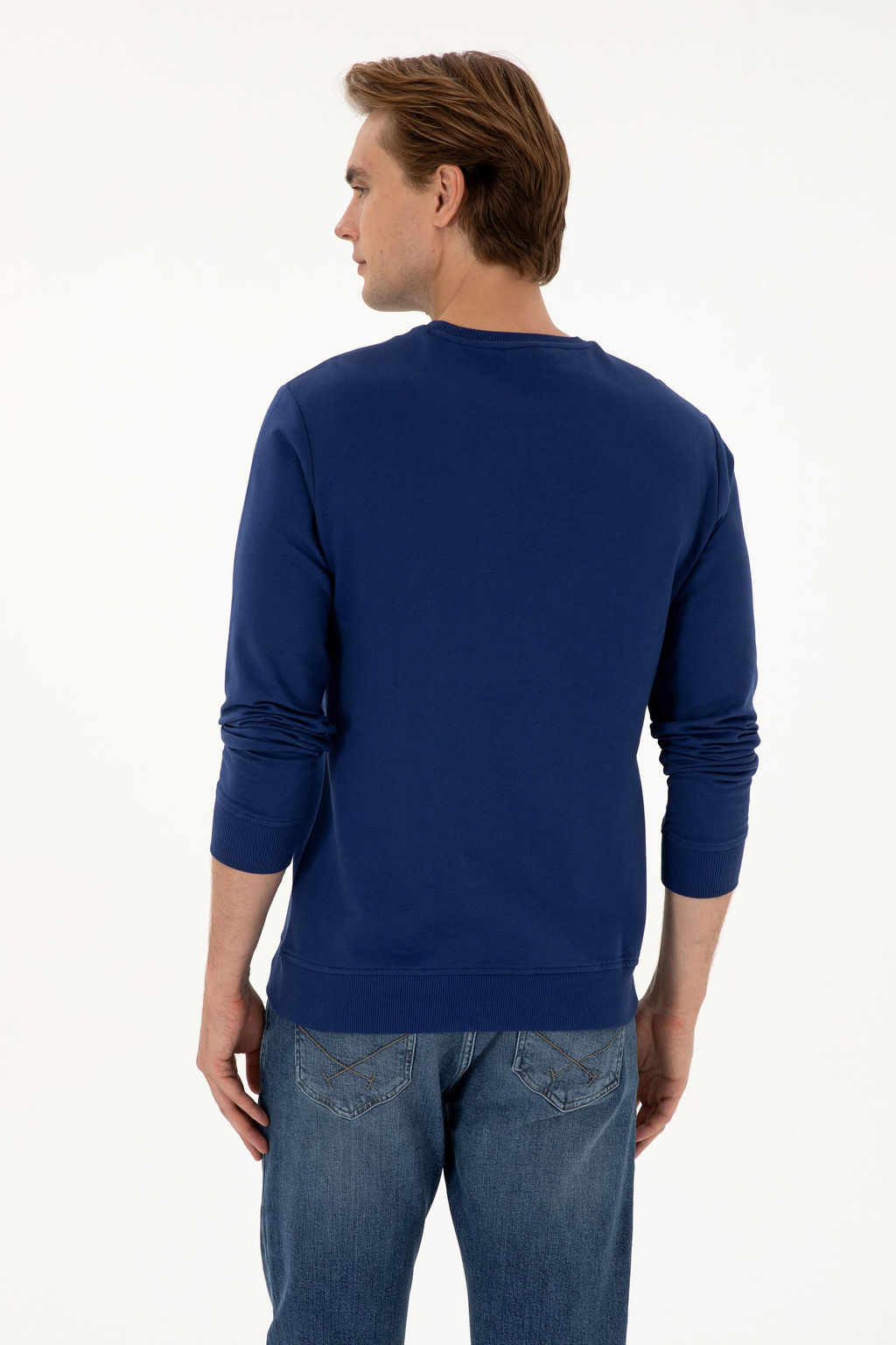 Erkek _ndigo Basic Sweatshirt Sepette S_rpriz _ndirim - U.s. polo assn фото 5
