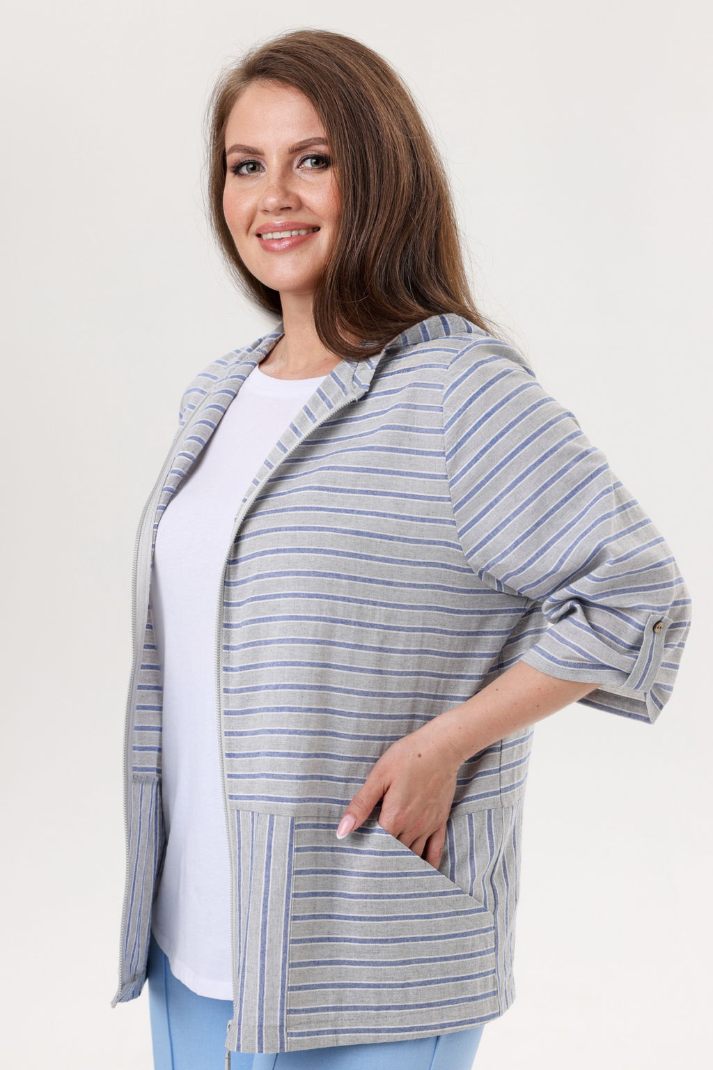 Жакет женский 4206/01/Серый, голубой - Rise фото 6