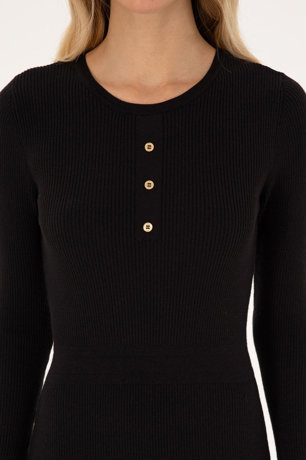 Kad_n Siyah Triko Elbise - U.s. polo assn фото 5