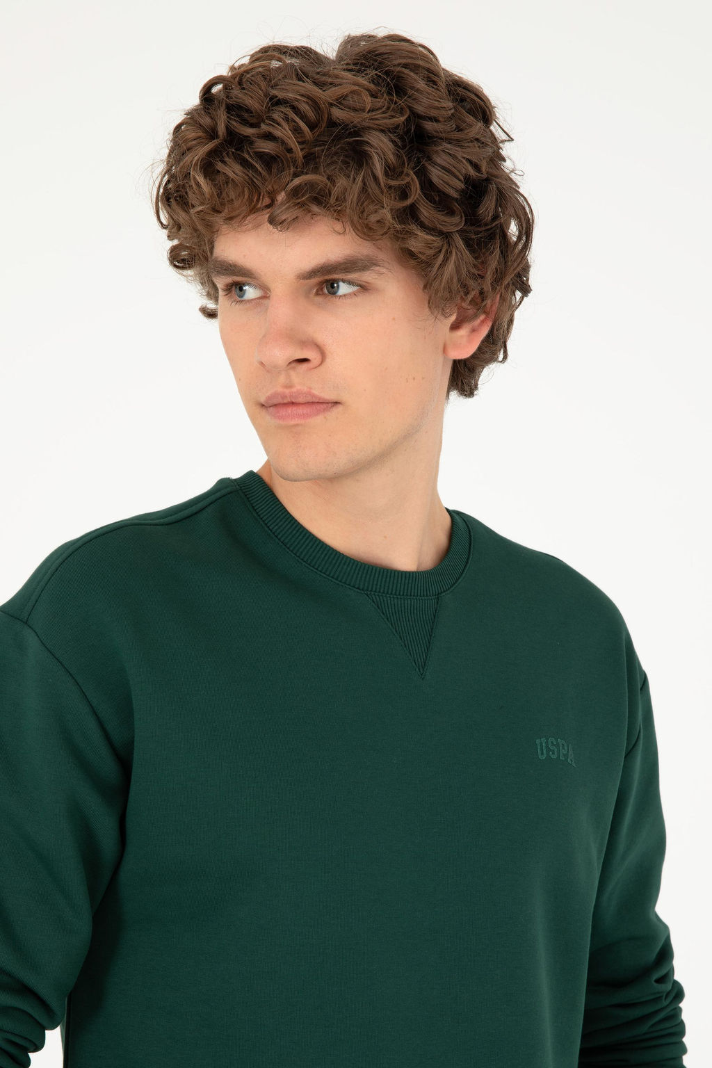 Мужской темно-зеленый базовый свитшот Неожиданная скидка в корзине - U.s. polo assn фото 2