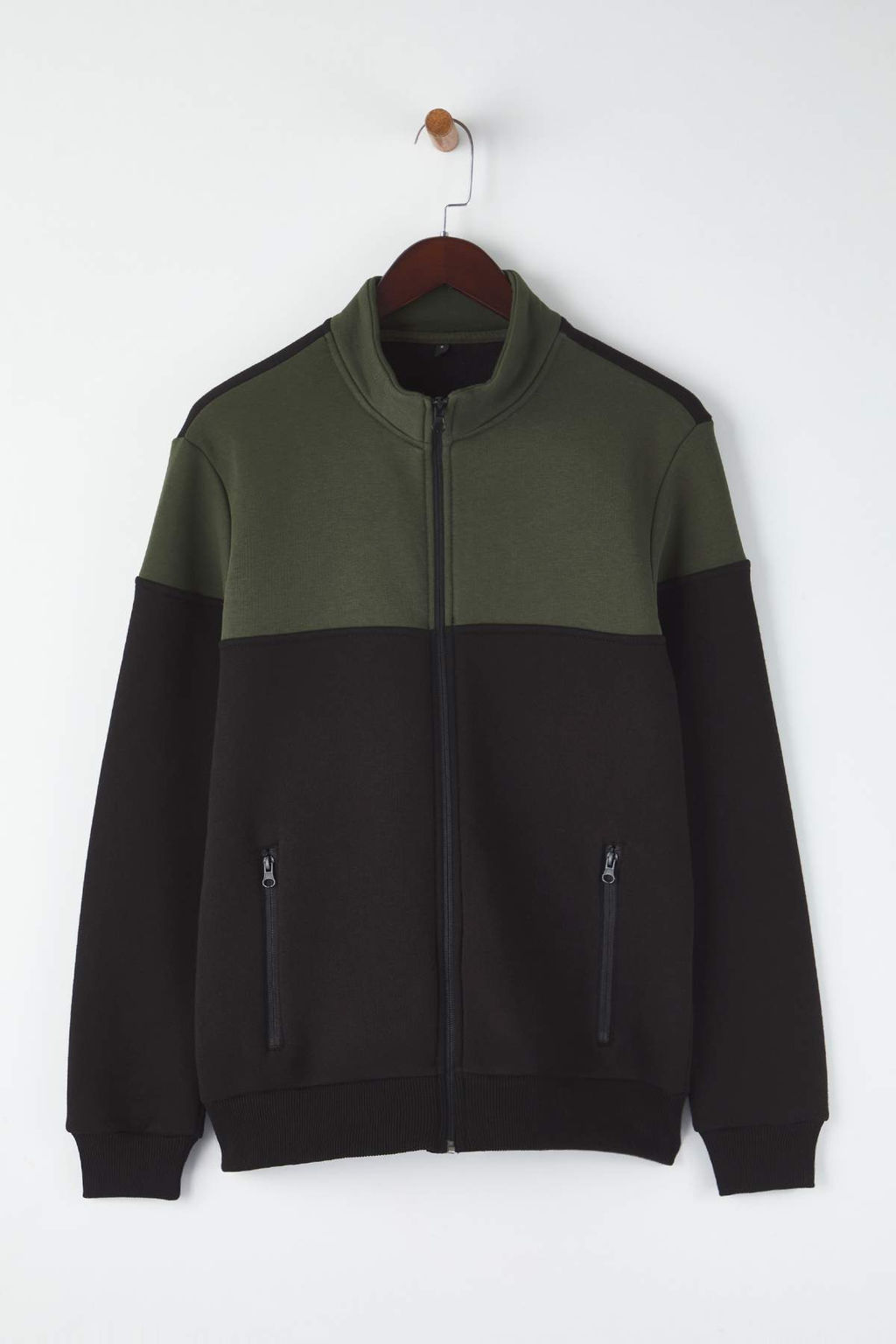 TRENDYOL MAN Lacivert-Gri Melanj Regular Fit Uzun Kollu Dik Yaka Fermuarl? Sweatshirt TMNAW22SW0720 - Trendyolmilla фото 14