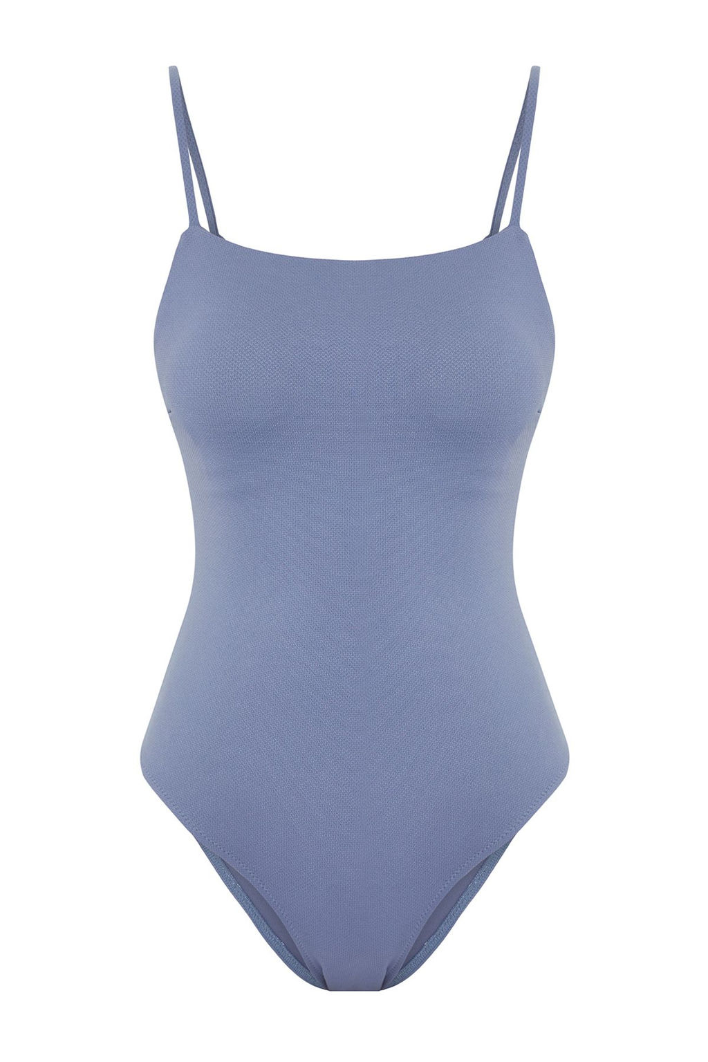 Trendyolmilla Mavi Kare Yaka Dokulu Regular Mayo TBESS25MA00120 фото 6