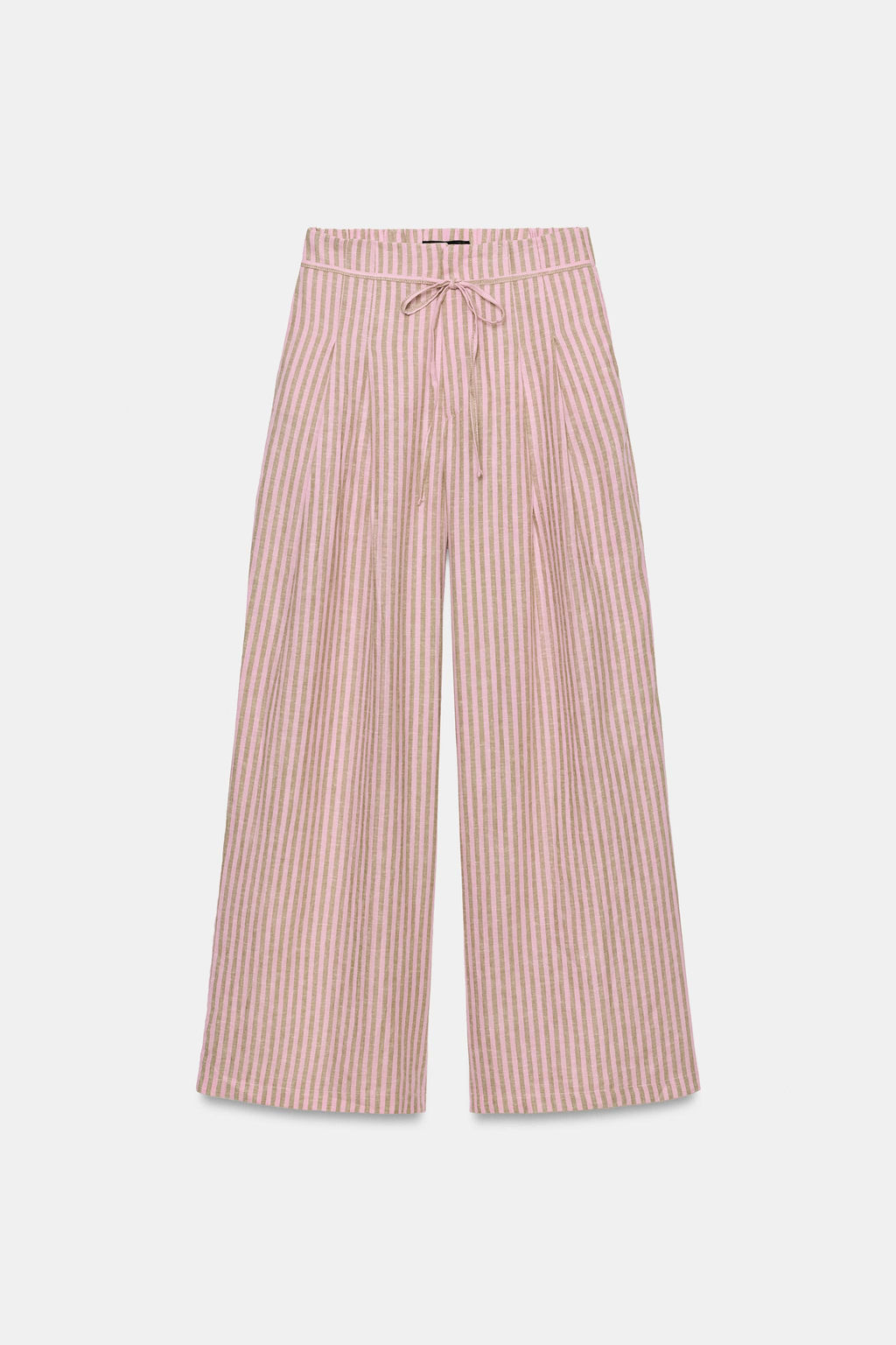 PANTAL?N CORD?N RAYAS CON LINO / Rosa - Zara фото 5