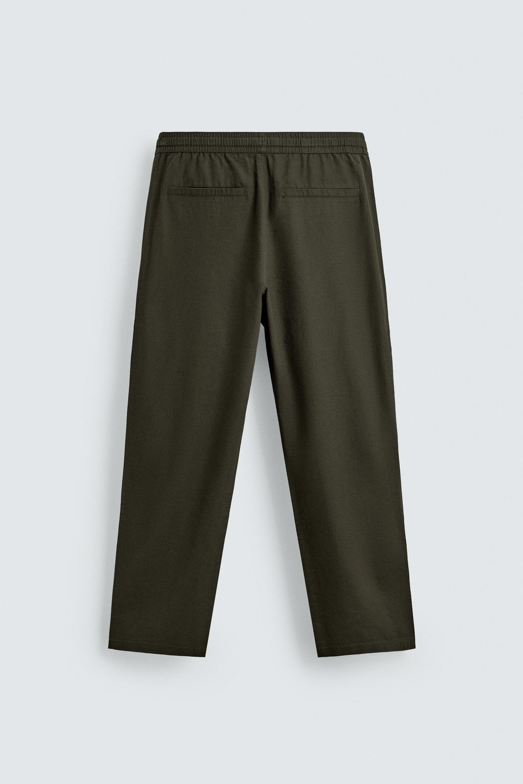 PANTAL?N RELAXED FIT ALGOD?N - LINO / Khaki oscuro - Zara фото 7