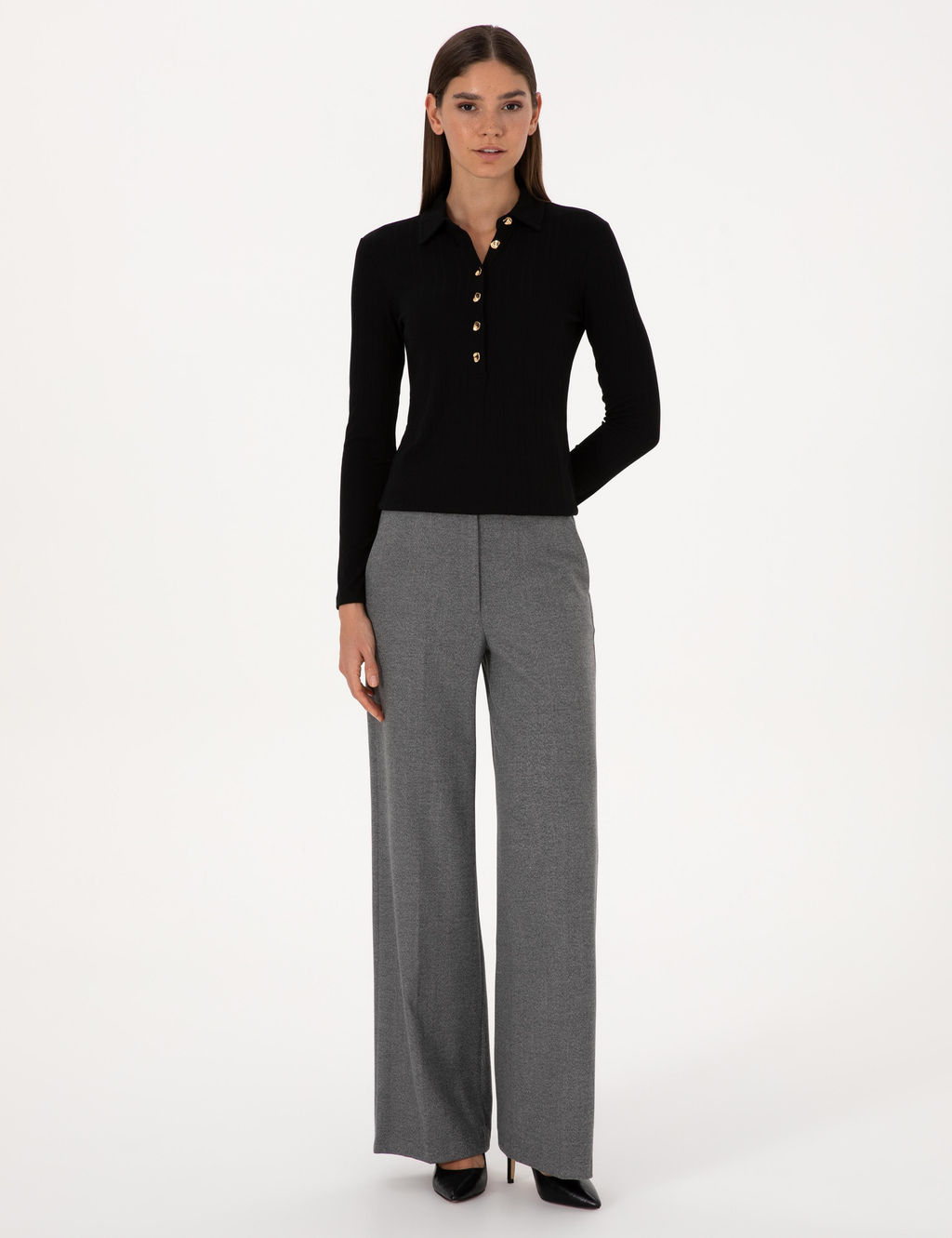 Siyah Slim Fit _rme Bluz - Pierre cardin фото 4