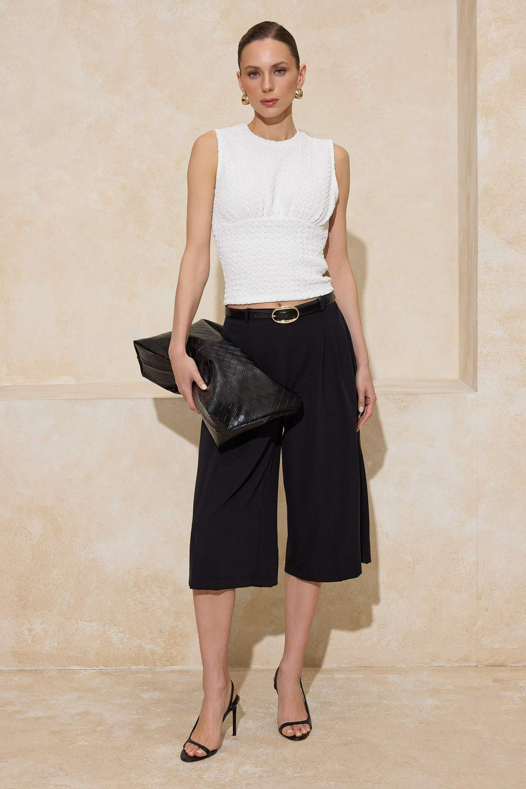 Haki Fitted/Vucuda Oturan Kolsuz Buzgulu Dokulu Orme Bluz TWOSS26BZ00198 - Trendyolmilla фото 2