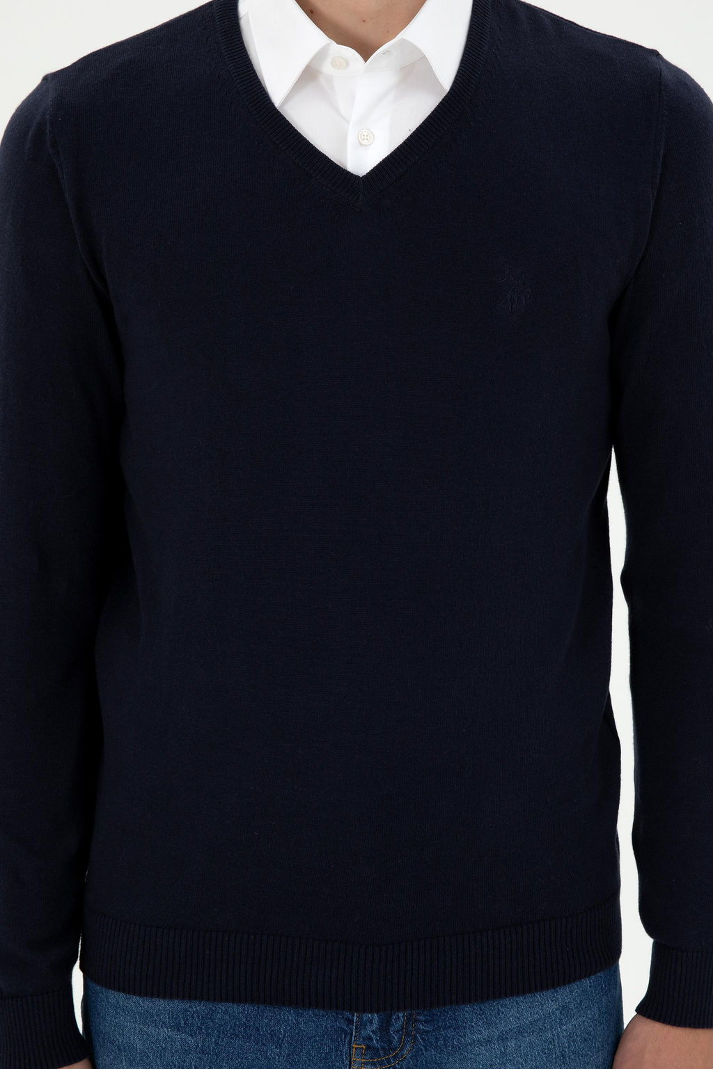 Erkek Lacivert Basic Kazak