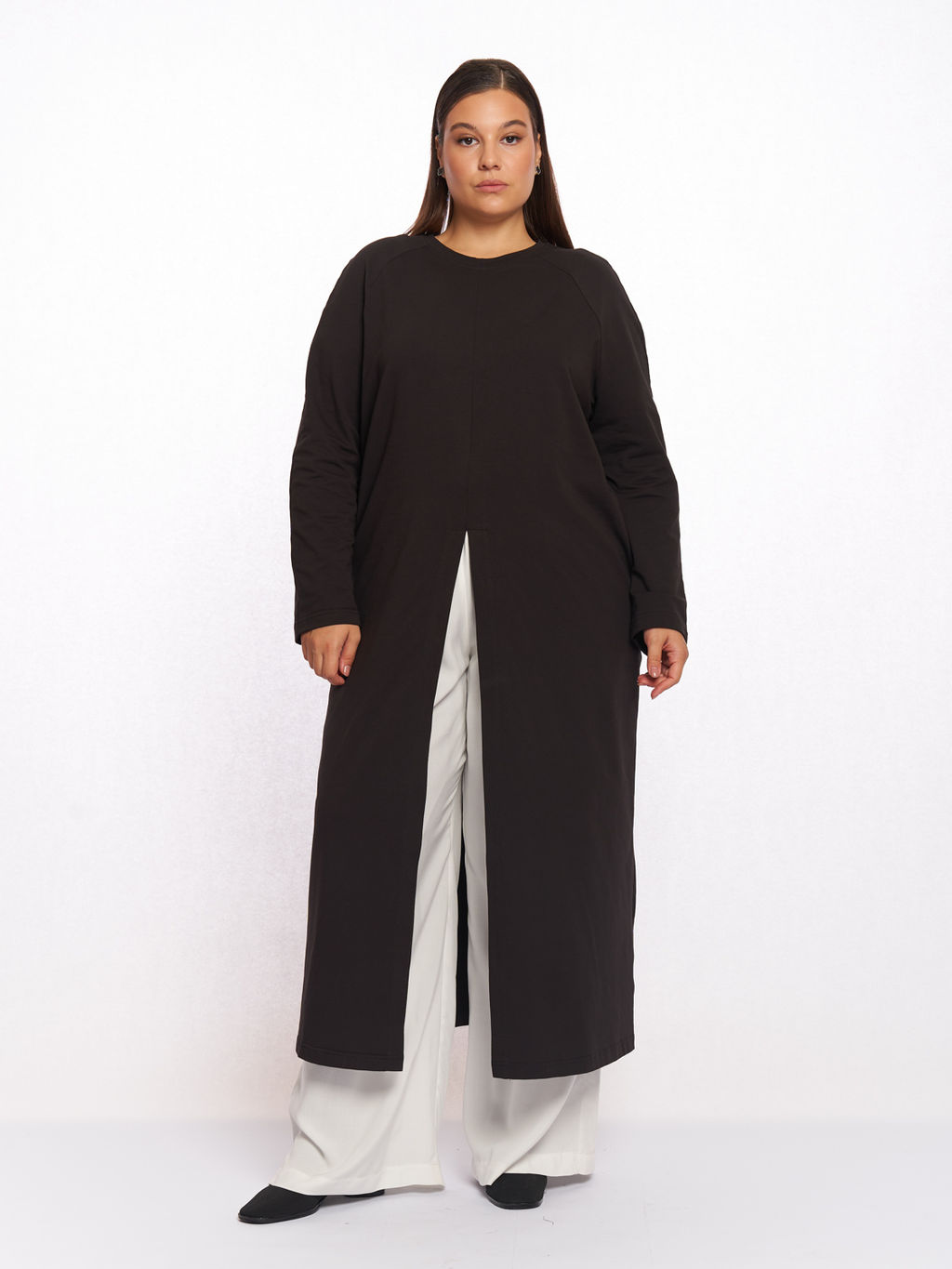 Платье с разрезом спереди PP57102BLK01 - Артесса фото 9