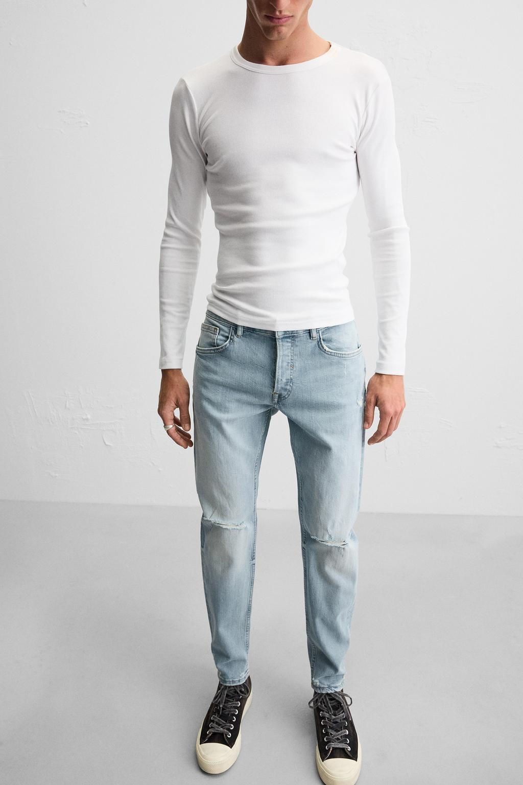 RIPPED SKINNY FIT JEANS - Zara фото 5