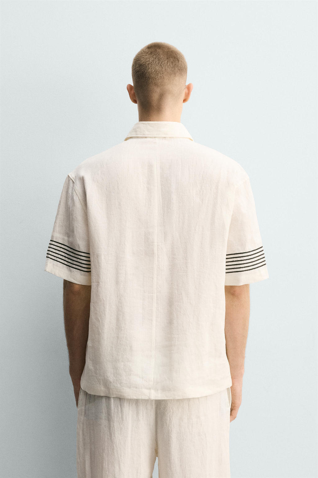 CAMISA POLO 100% LINO / Crudo