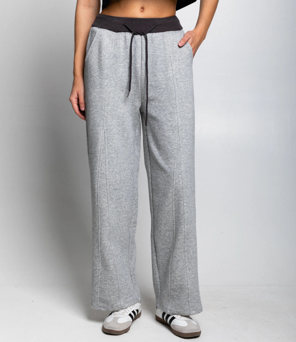 Спортивные брюки #КТ01 (14), серый меланж