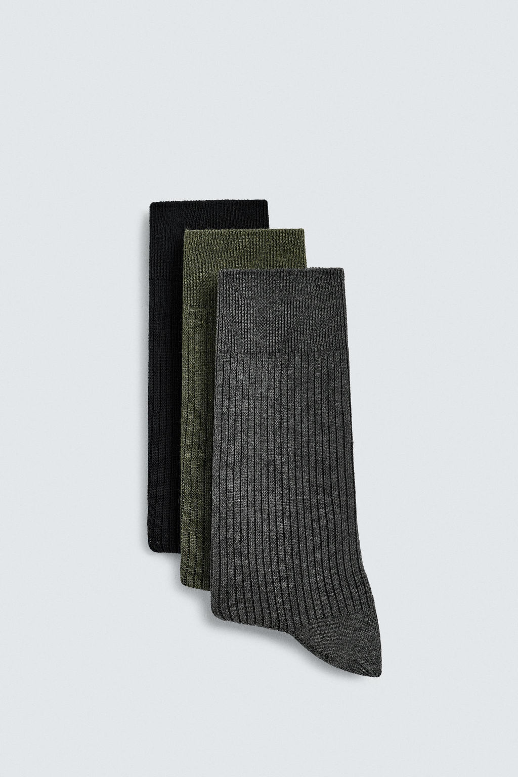 3-PACK OF MEDIUM WEIGHT RIB SOCKS - Zara фото 2