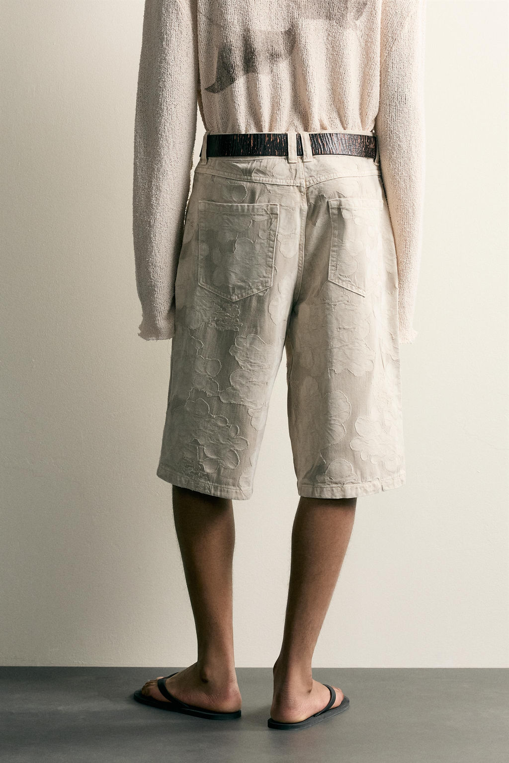 BERMUDA BAGGY FIT JACQUARD FLORAL / Tostado - Zara фото 3