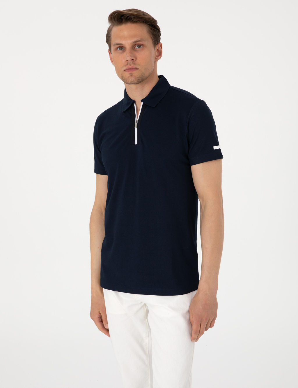 Lacivert Ultralight Kuma_ Slim Fit Polo Yaka Ti__rt