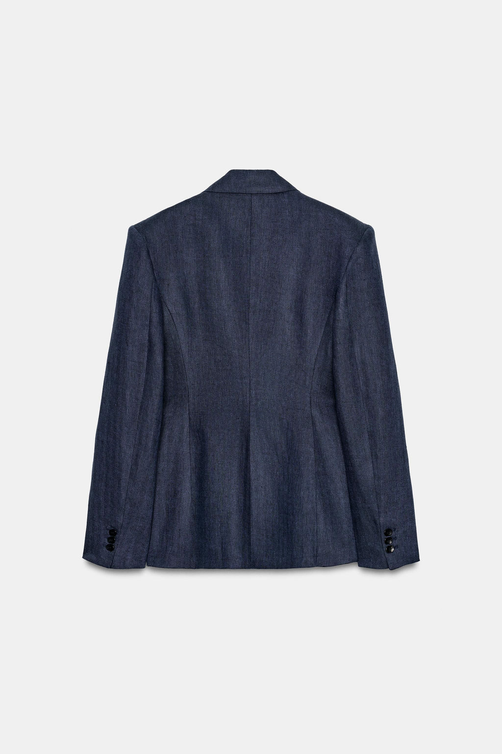 BLAZER ENTALLADA ESPIGA LINO 100% / ?ndigo - Zara фото 8