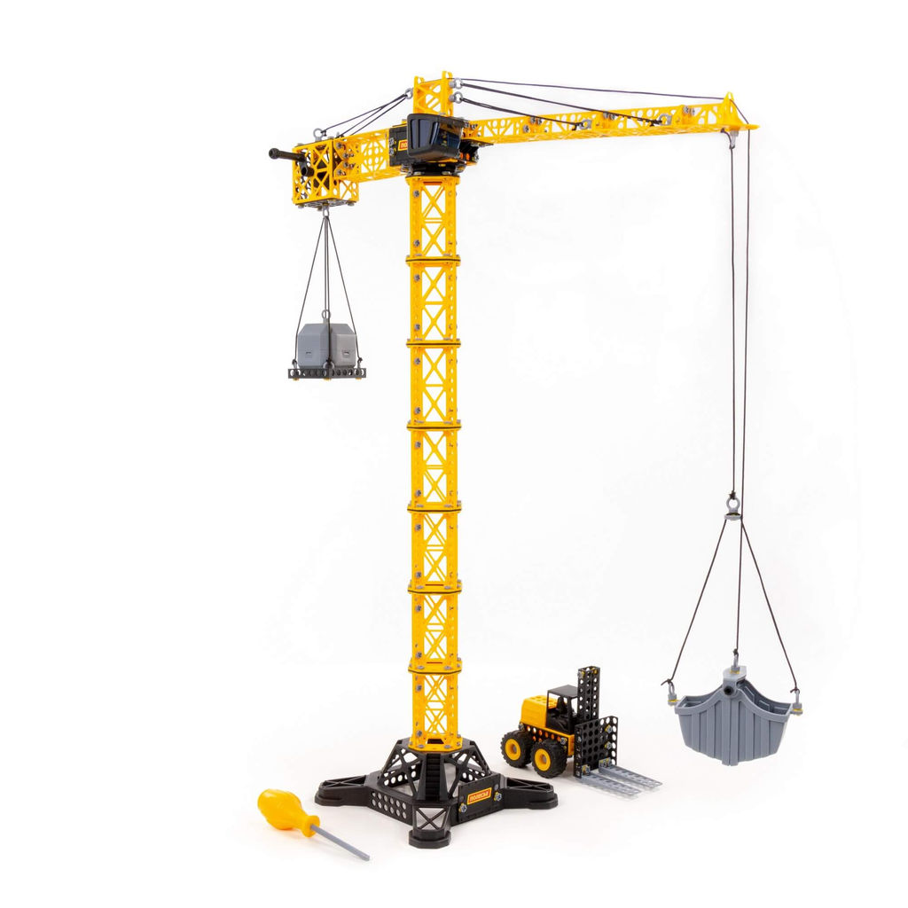 Конструктор Башенный кран Гигант с погрузчиком (588 элементов) (в коробке) - Полесье фото 6