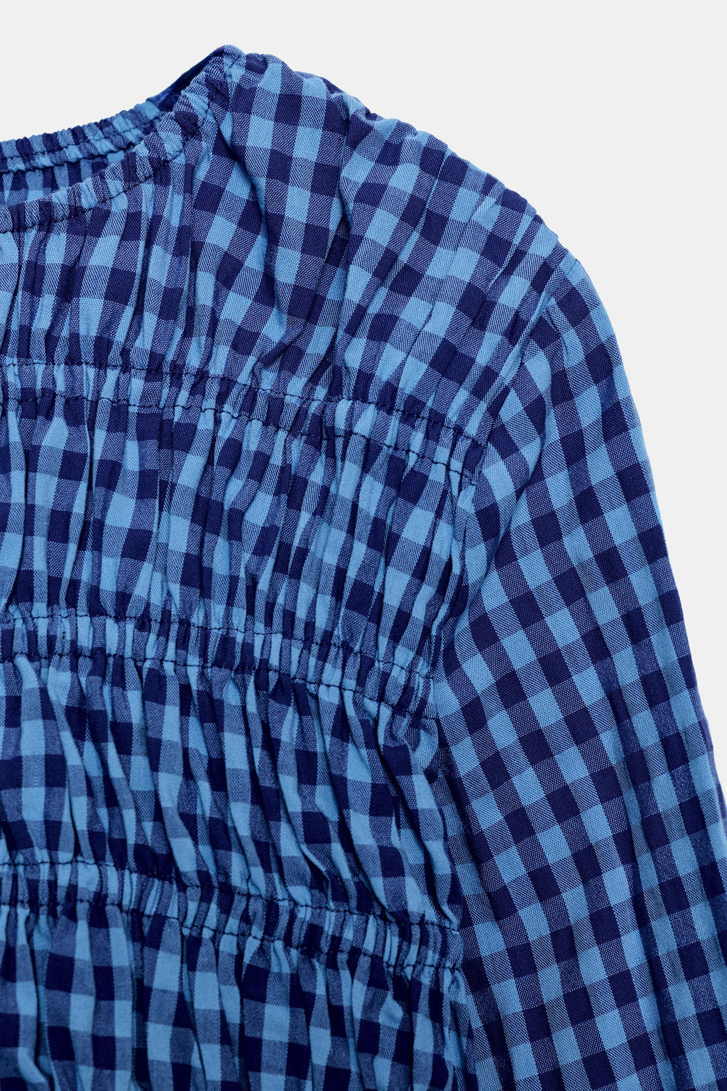 GINGHAM SHIRT WITH ELASTICATED DETAIL - Zara фото 12