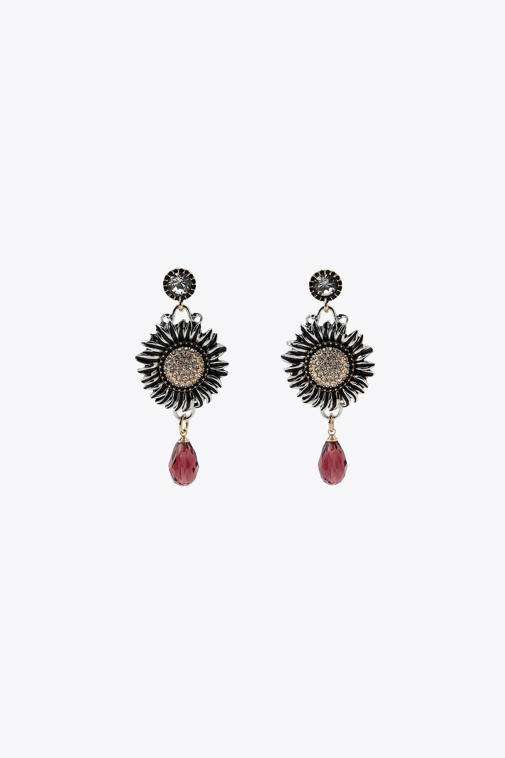 JEWEL BEAD FLOWER EARRINGS - Zara фото 2
