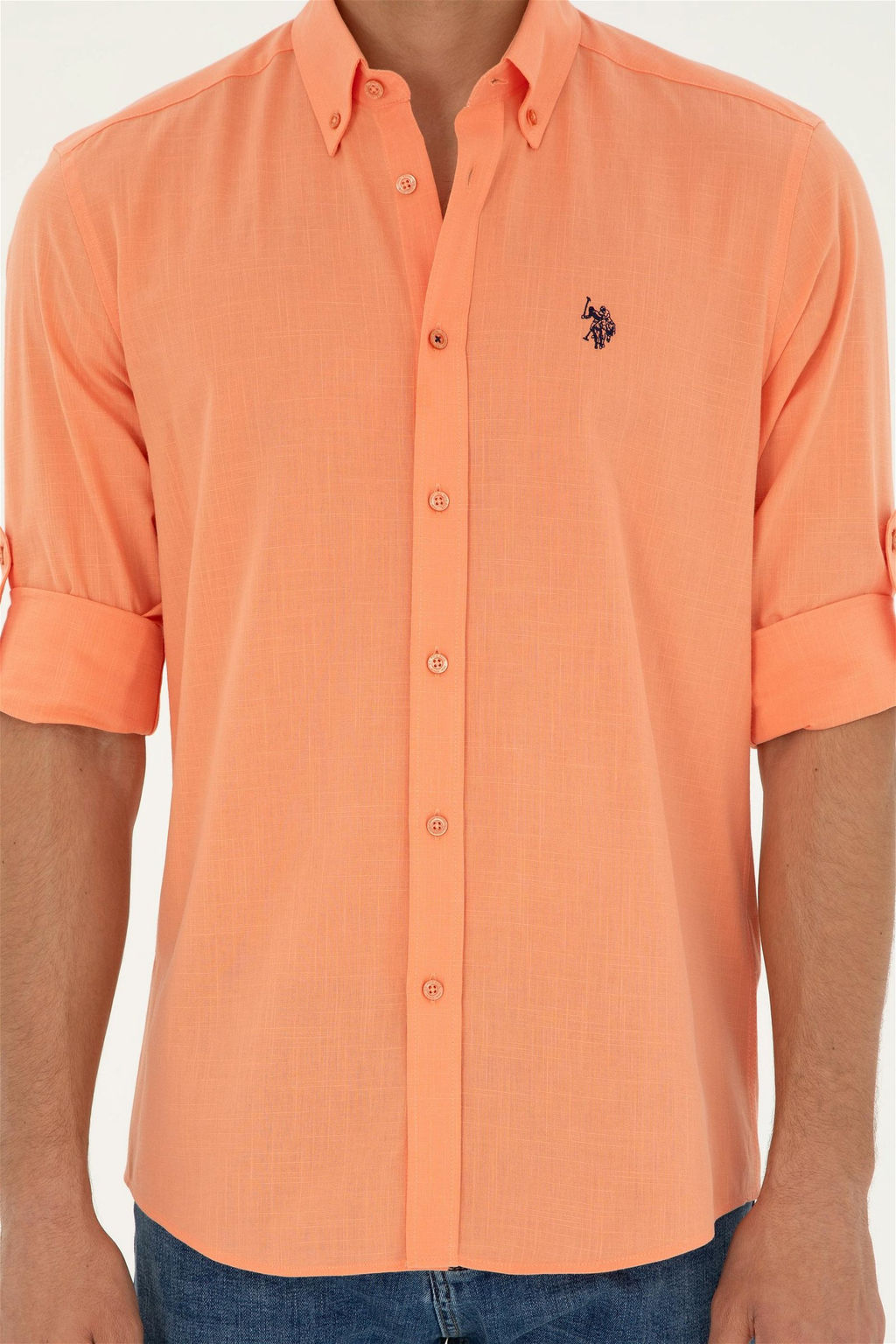 U. S. Polo Assn / Мужская базовая рубашка с длинным рукавом Brick Brick - U.s. polo assn фото 6