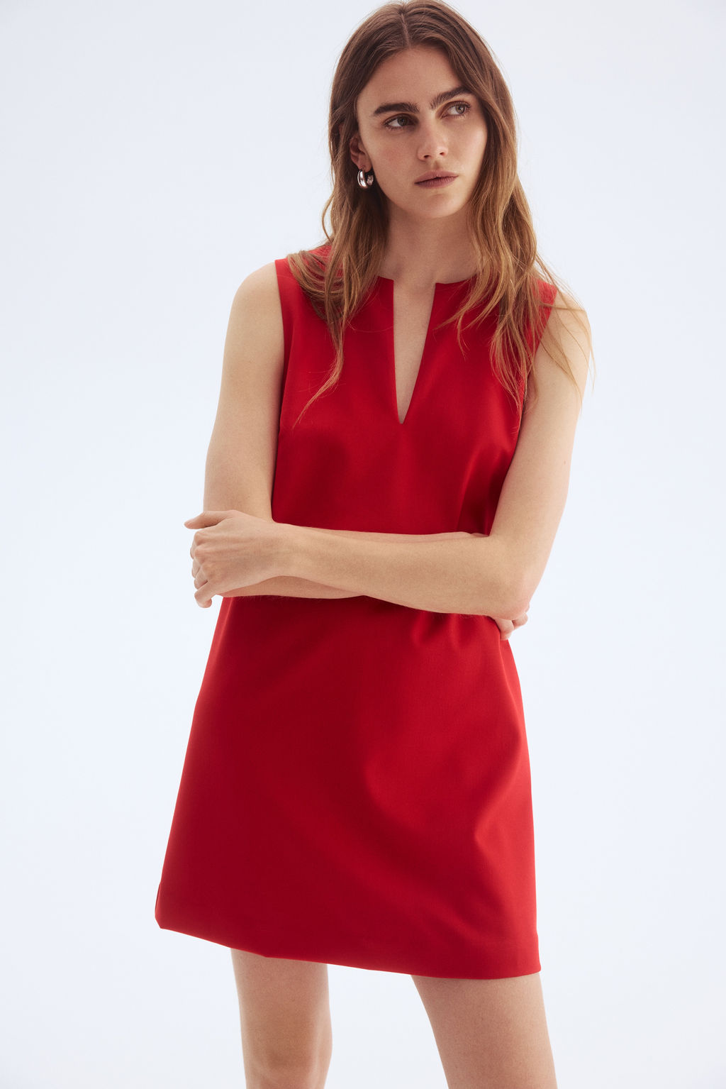 Vestido liso de sarga - H&m фото 6
