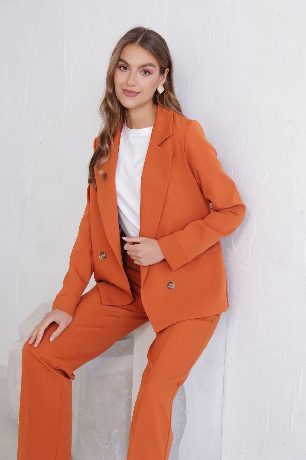 11728 Брюки со стрелками терракотовые - Martichelli фото 4