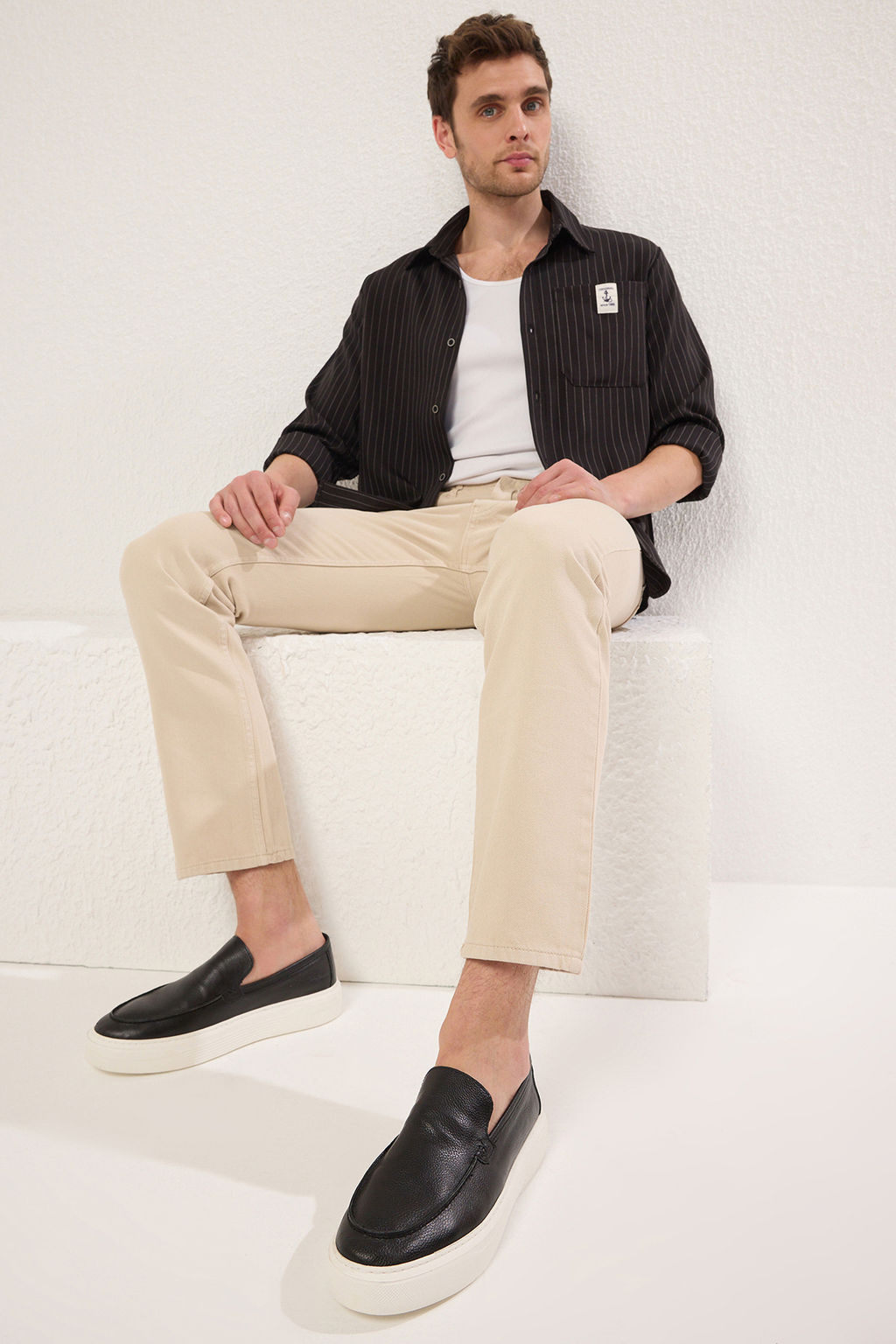 Trendyol Shoes Siyah Hakiki Deri Erkek Loafer Ayakkab? TAKSS25LA00014 - Trendyolmilla фото 2