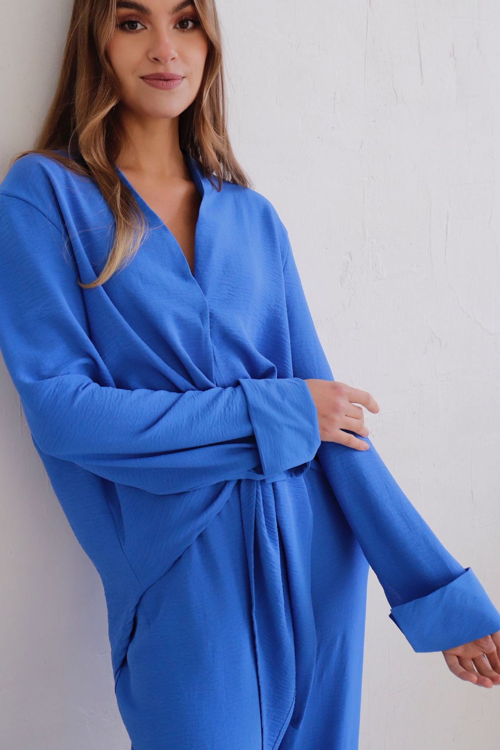 10352 Костюм из рубашки и брюк электрик - Martichelli фото 6