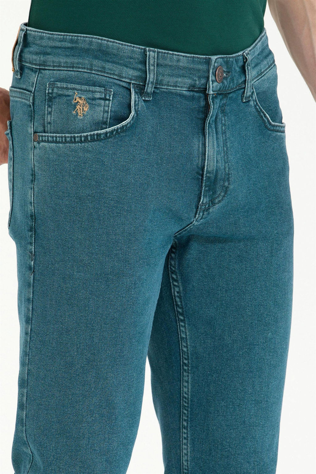 U. S. Polo Assn / Мужские зеленые джинсовые брюки - U.s. polo assn фото 5