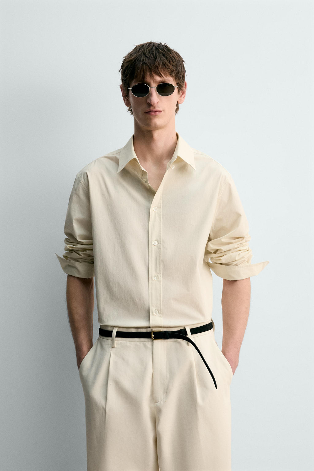 CAMISA REGULAR FIT POPEL?N LIMITED EDITION / Crudo - Zara фото 2