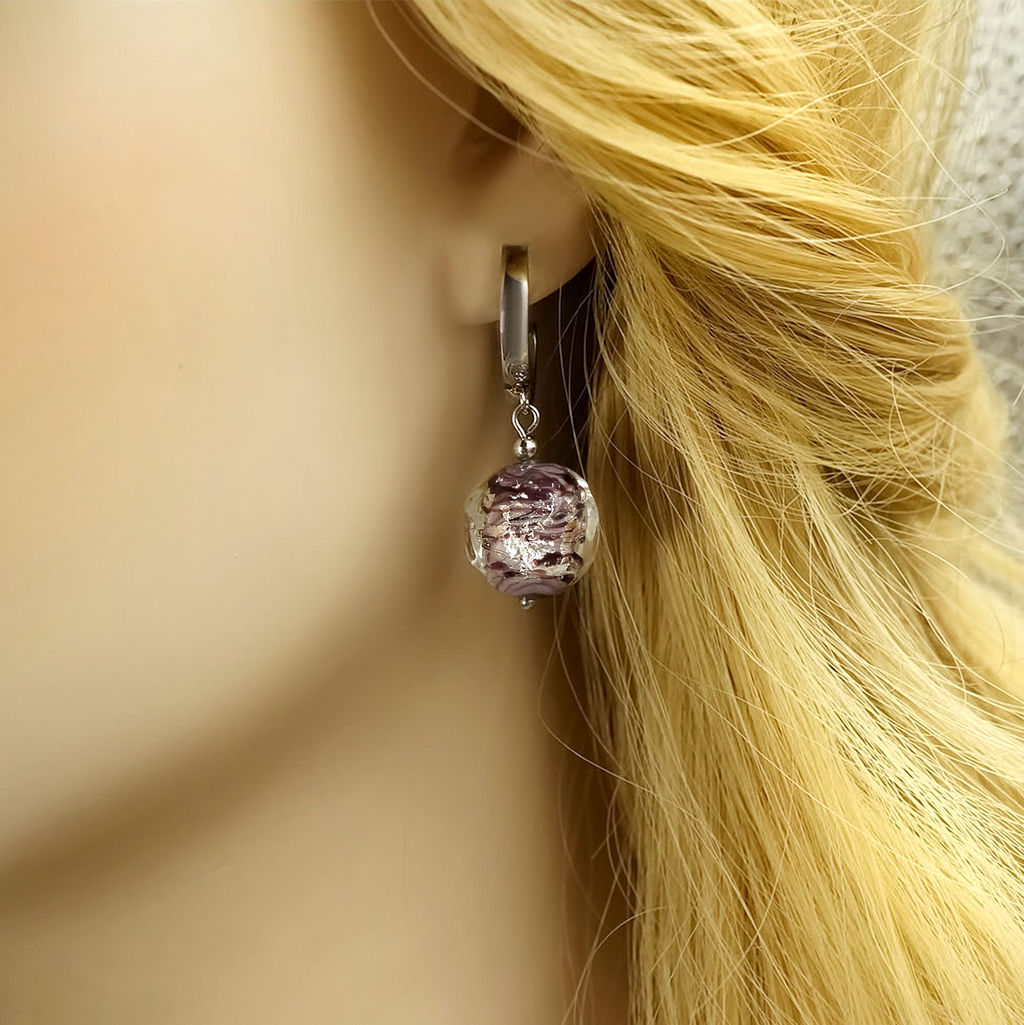Серьги из муранского стекла NEMESIS LS3217