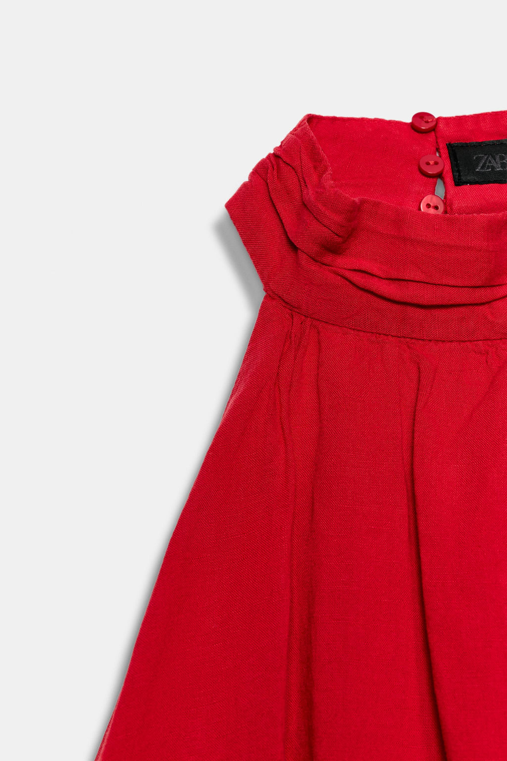 TOP HALTER LAZO ESPALDA CON LINO / Rojo - Zara фото 9