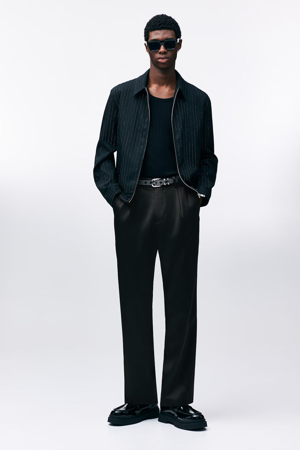 Pantalon de saten Relaxed Fit - H&m фото 2