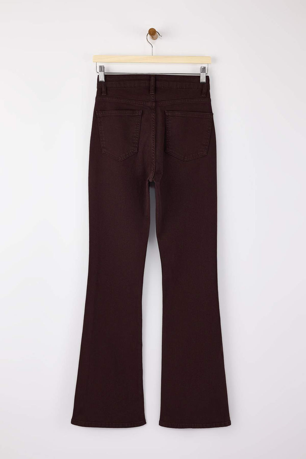 Kahverengi Dugme Detayl? Yuksek Bel Comfort/Esnek Ispanyol Paca Flare Jeans TWOSS26JE00038 - Trendyolmilla фото 2