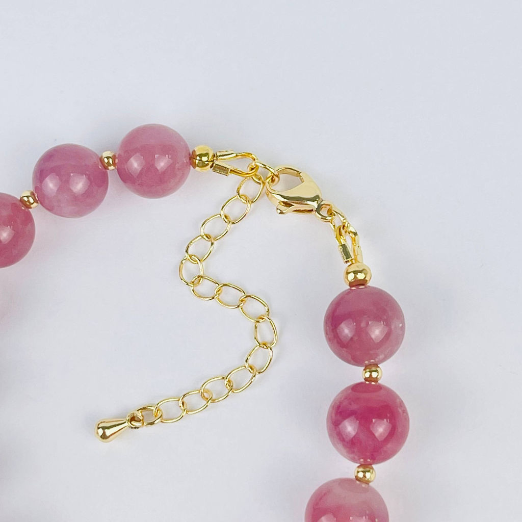 Браслет из мадагаскарского Розового кварца 16,5 см +