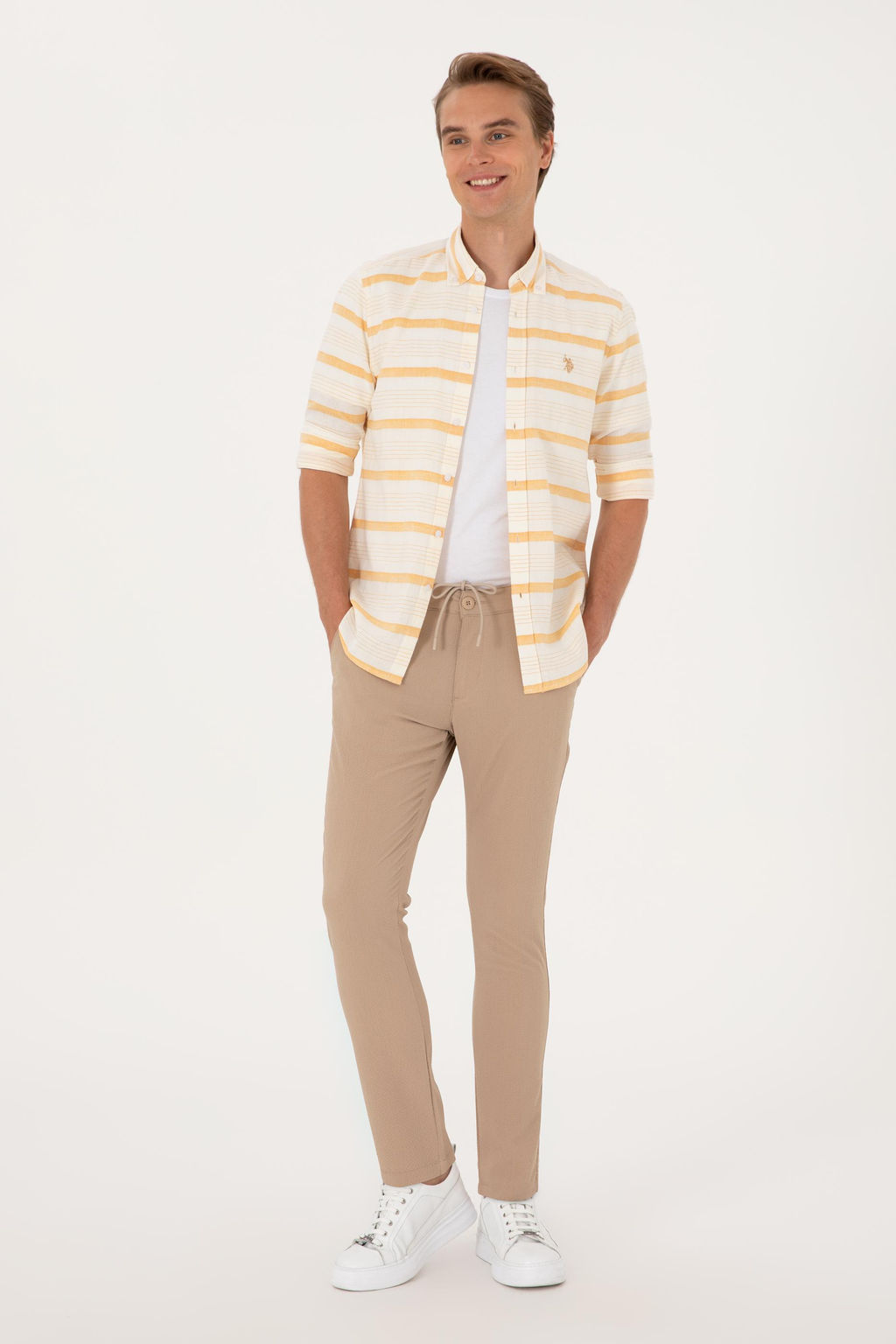 Erkek Bej Kanvas Pantolon Sepette S_rpriz _ndirim - U.s. polo assn фото 3