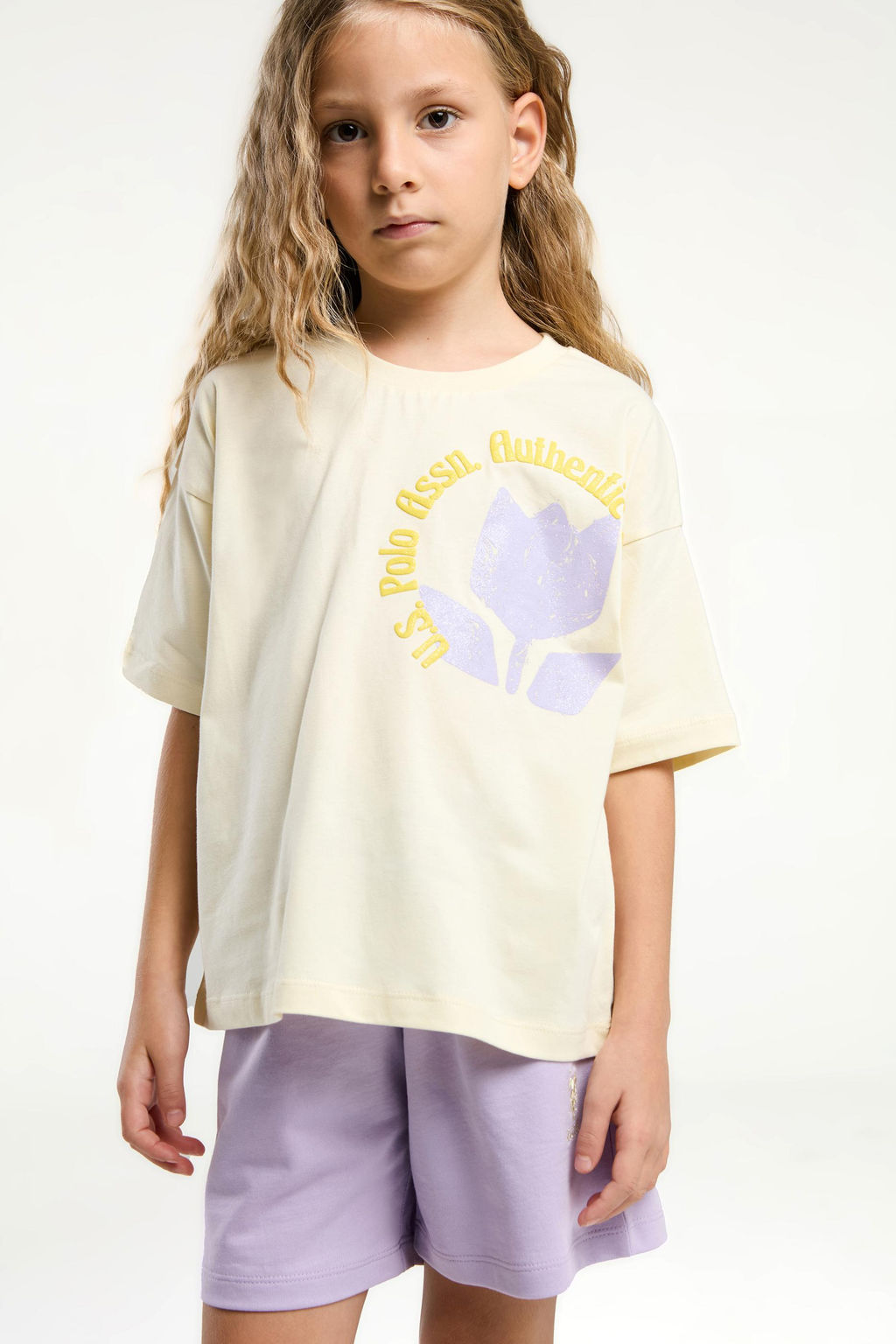 K_z _ocuk Sar_ _ortlu Pijama Tak_m_ Sepette S_rpriz _ndirim - U.s. polo assn фото 2
