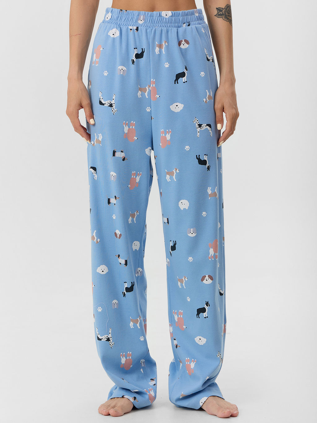 Комплект Mark Formelle женский футболка и брюки голубой хлопок фото 4