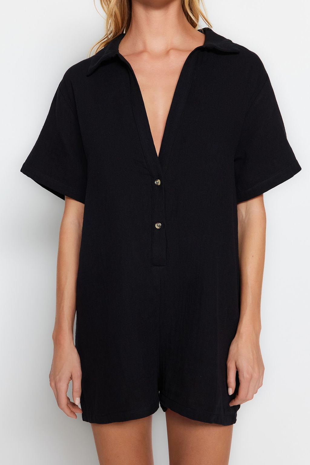 Siyah Dokuma Plaj Mini Tulum TBESS23TU00001