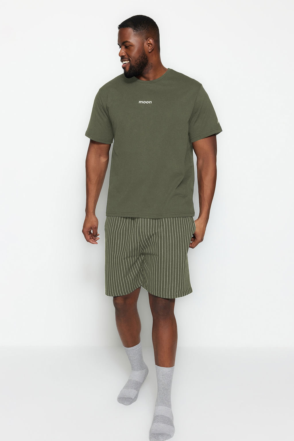 TRENDYOL MAN Buyuk Beden Bordo Regular Fit Rahat Bask?l? Sortlu Pijama Tak?m? TMNSS23PT00014 - Trendyolmilla фото 7