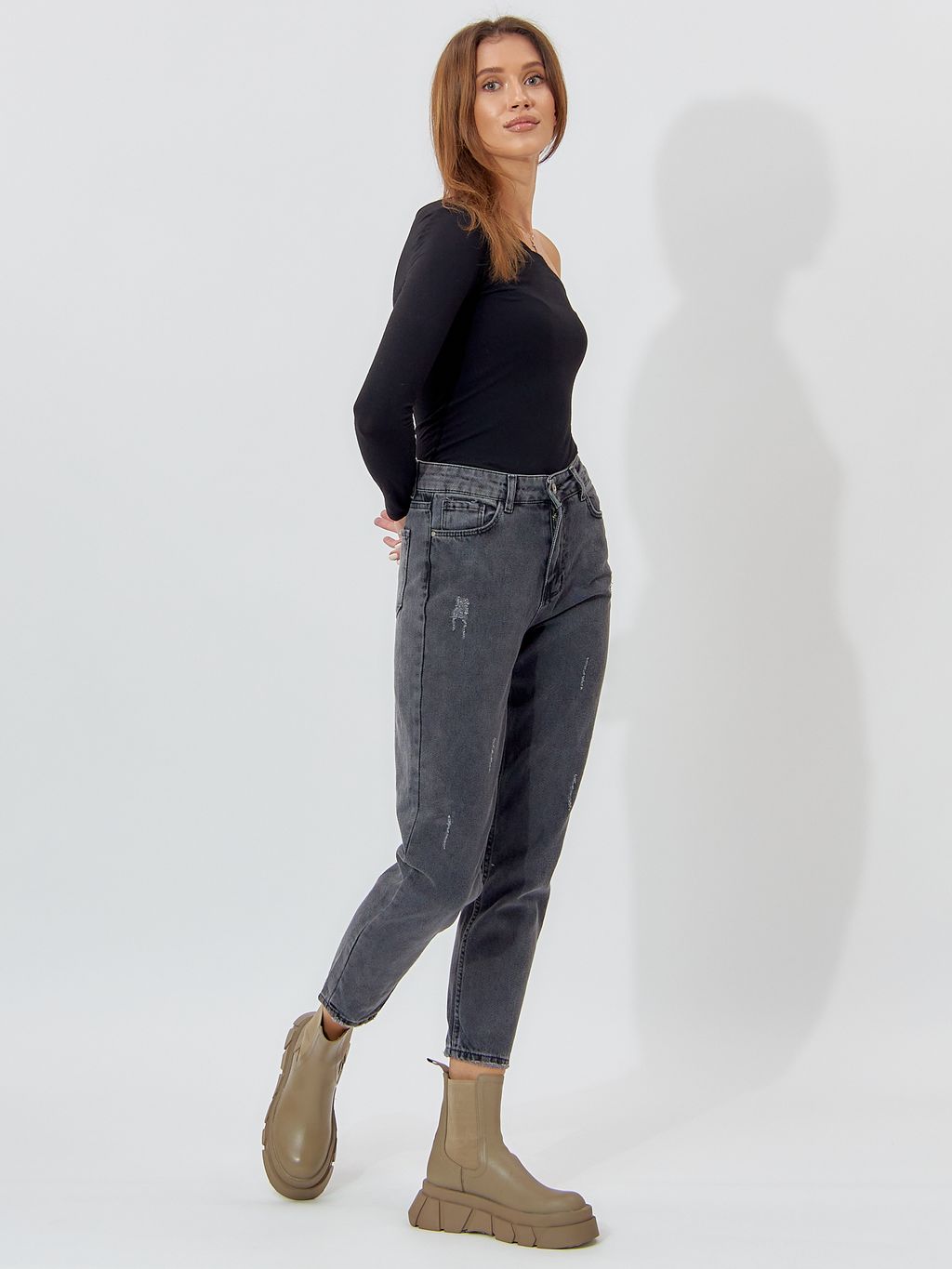 Джинсы женские темно-серого цвета 536_227TC - Mtforce фото 4