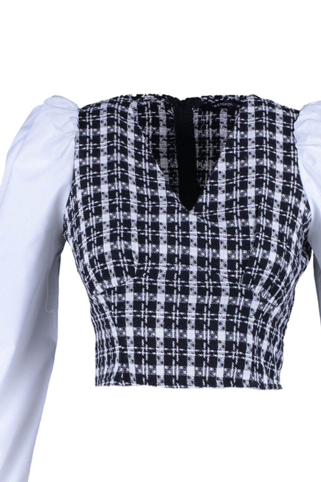Siyah Crop Fitted Tuvit Dokuma Bluz TWOAW23BZ00521 - Trendyolmilla фото 7