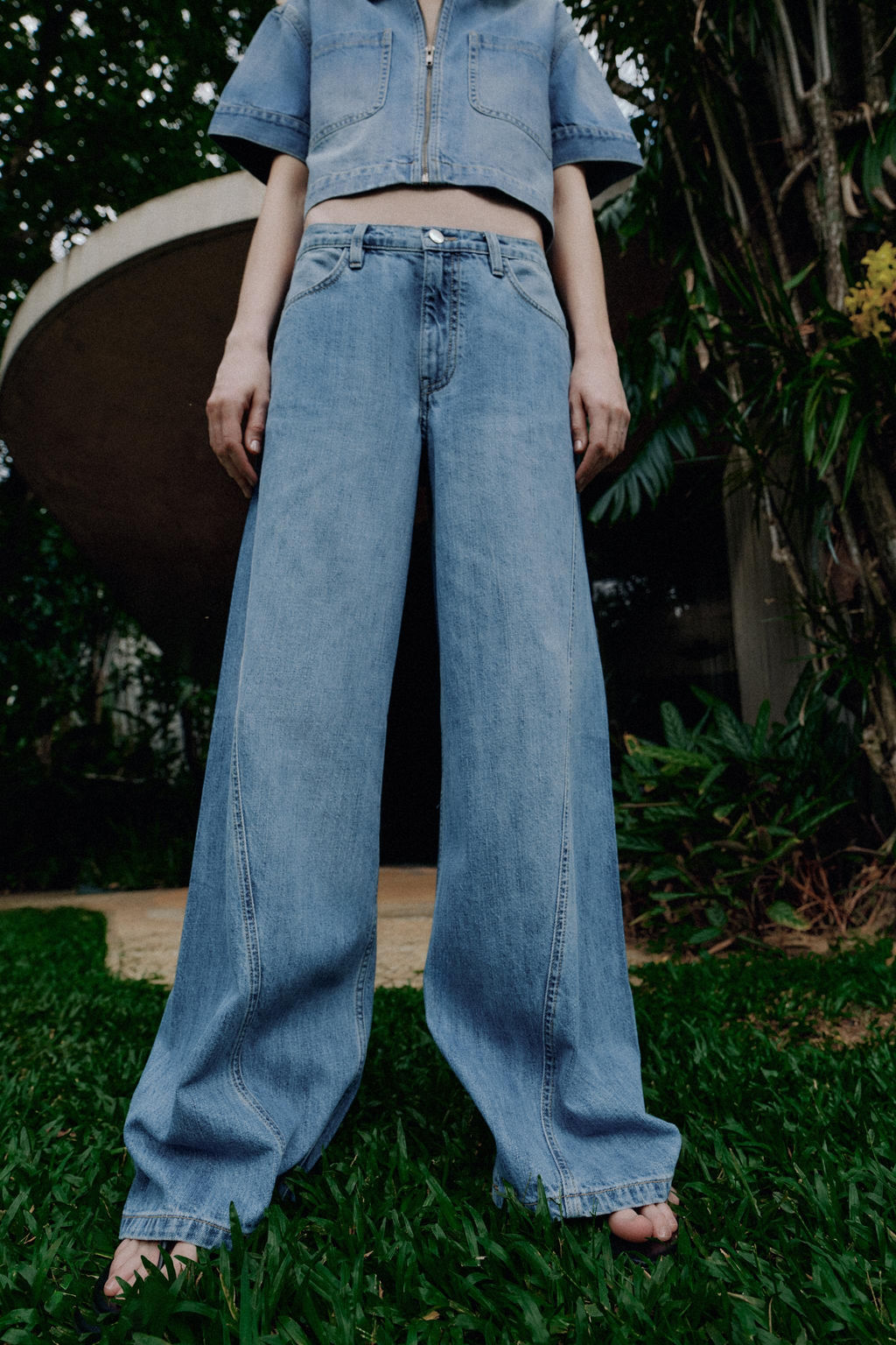JEANS Z1975 WIDE LEG TIRO ALTO / Azul medio - Zara фото 2